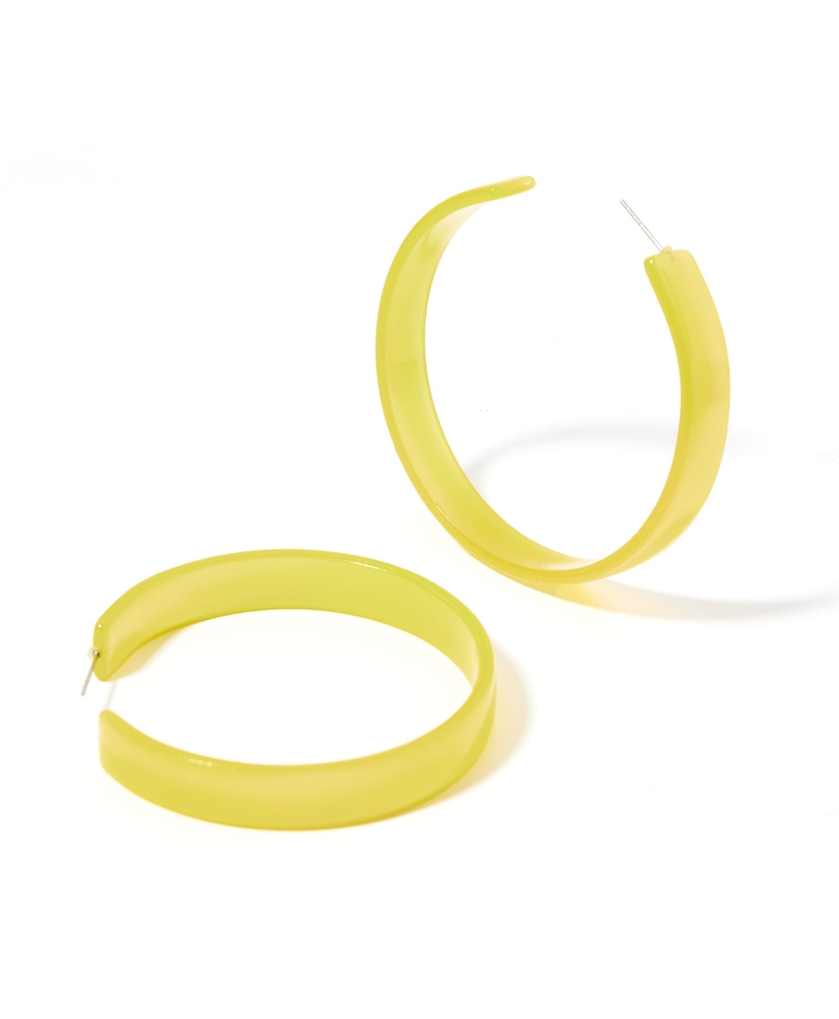 Ashley - Mega Hoop - Citrine - Earrings - LINNY CO WholesaleAcetate