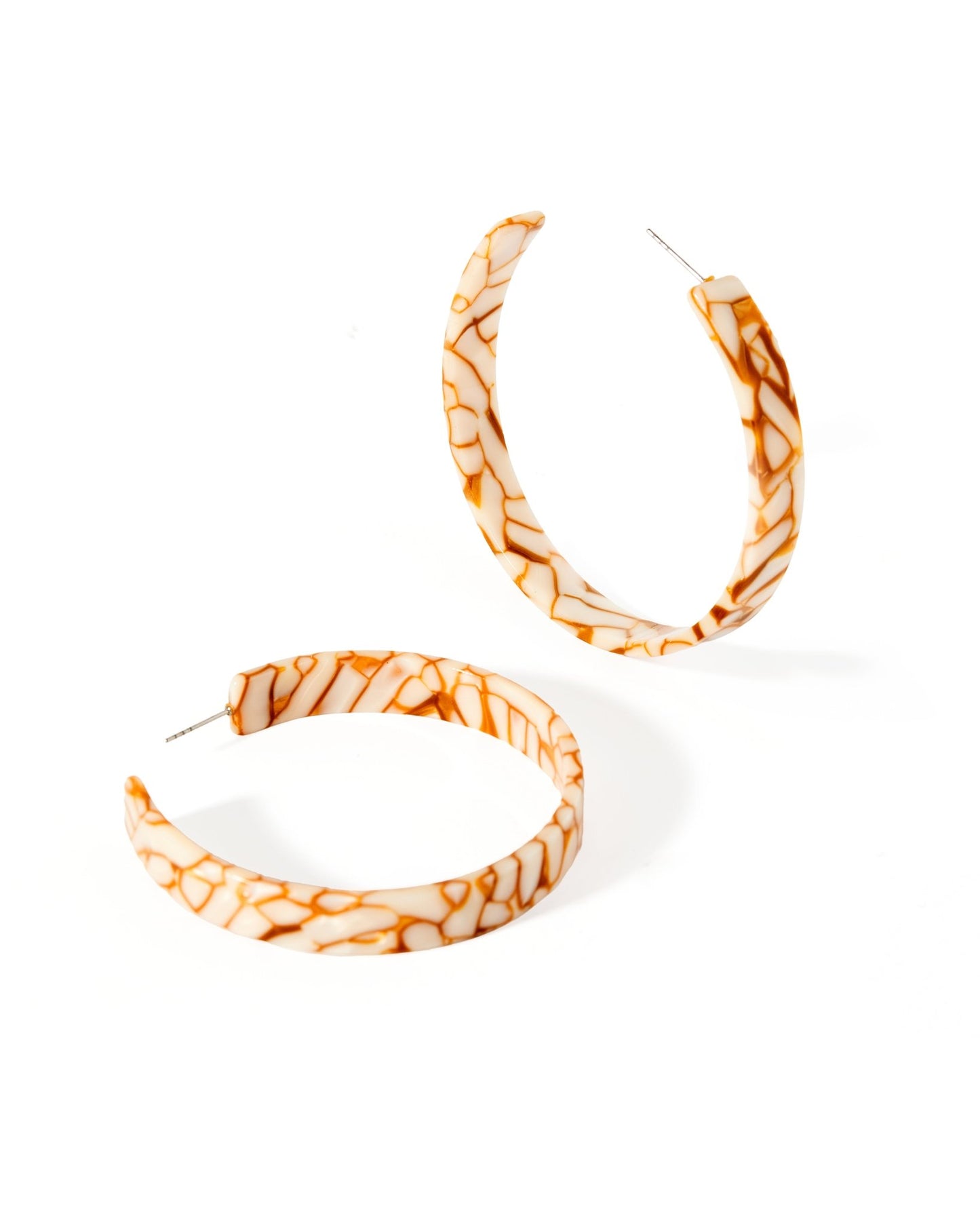 Ashley - Mega Hoop - Desert Sand - Earrings - LINNY CO WholesaleAcetate