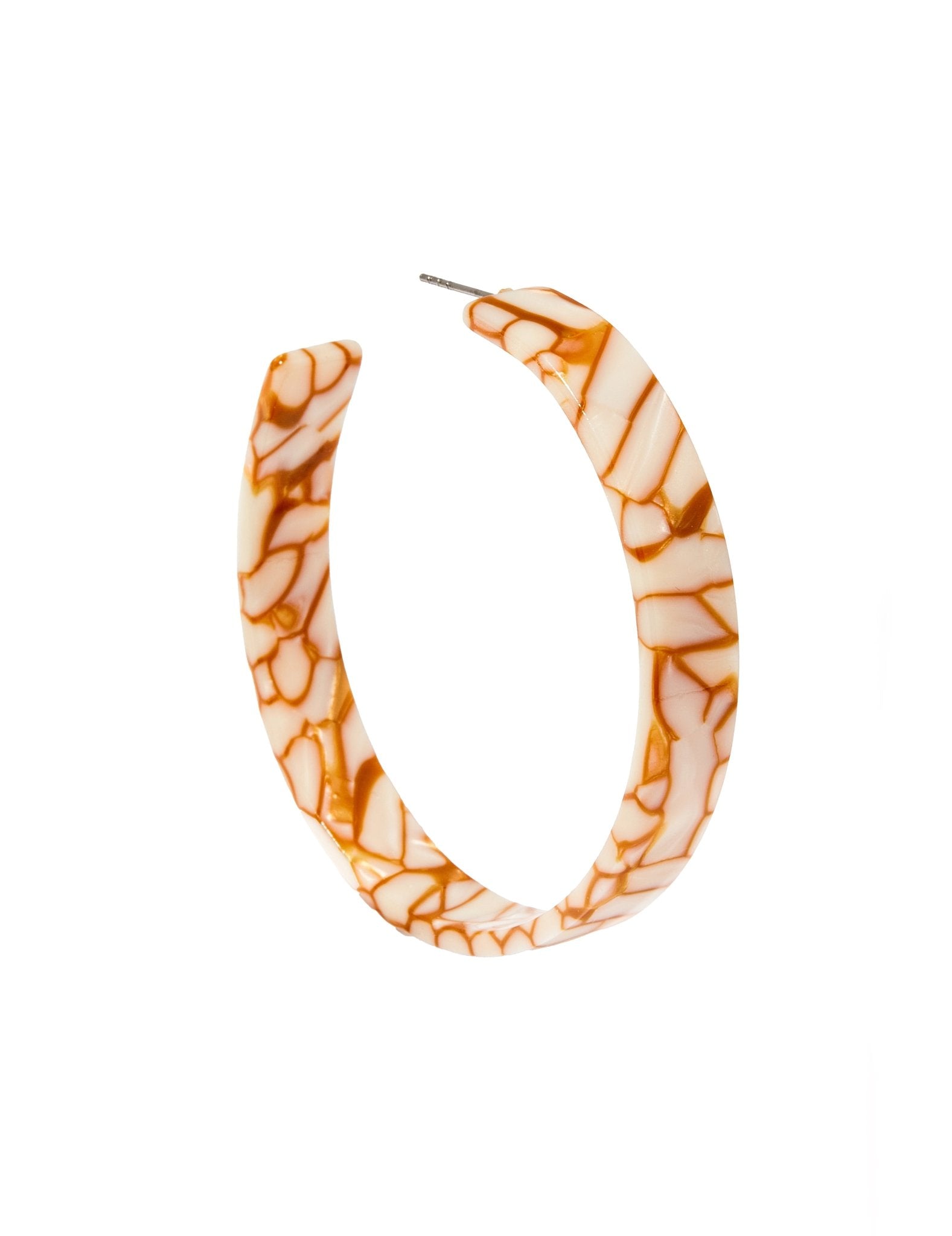 Ashley - Mega Hoop - Desert Sand - Earrings - LINNY CO WholesaleAcetate