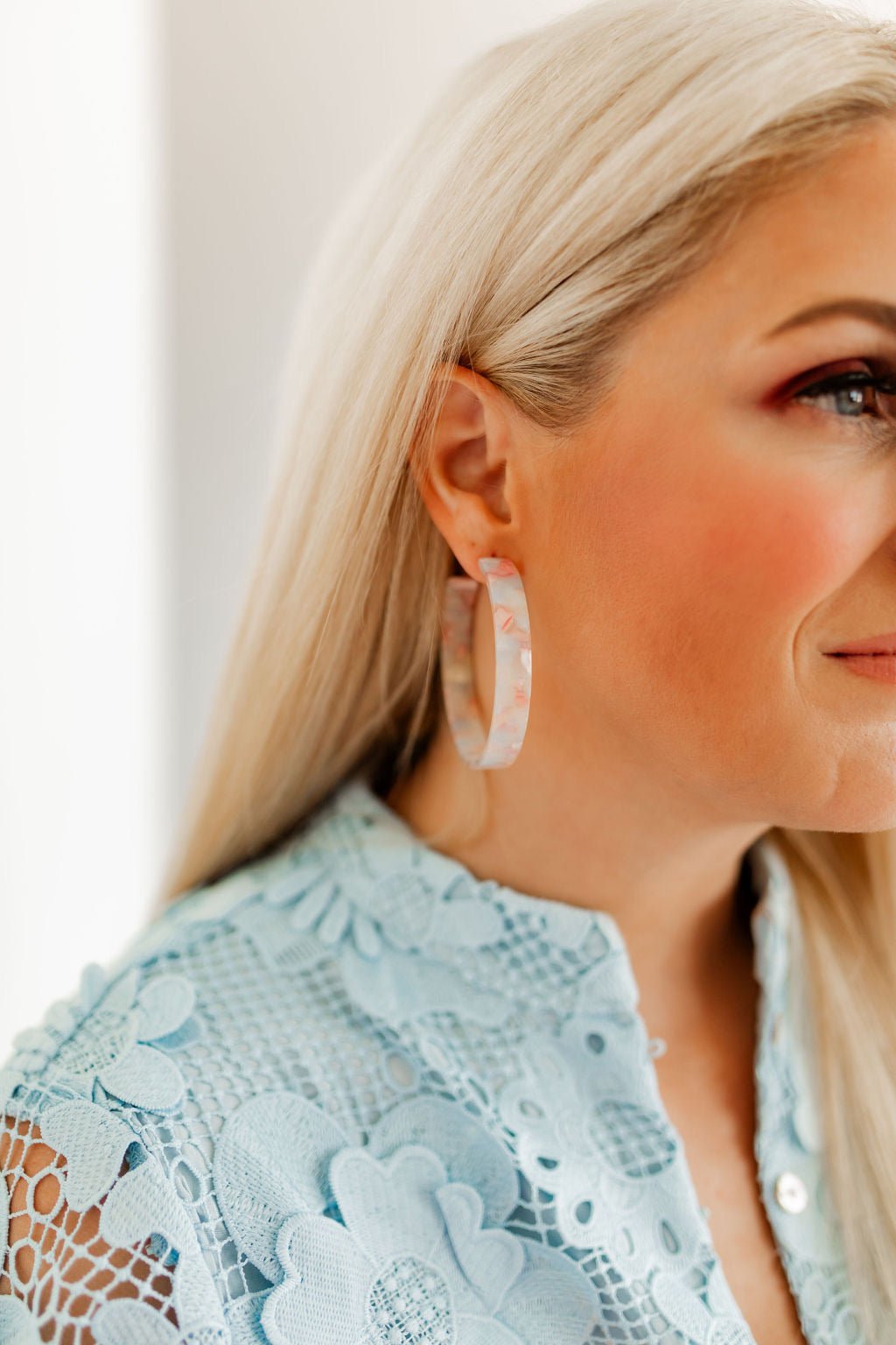 Ashley - Mega Hoop - Sugar Plum - Earrings - LINNY CO WholesaleAcetate