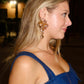Audrey Flower Statement Earring - Gold - LINNY CO Wholesale