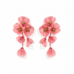 Audrey Flower Statement Earrings - Dusty Pink - LINNY CO WholesaleMetal