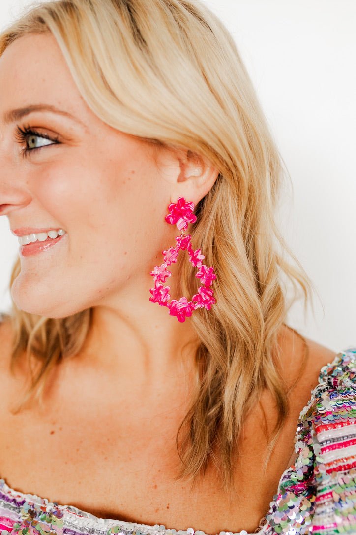 Bianca - Pearlized Pink - Earrings - LINNY CO WholesaleAcetate