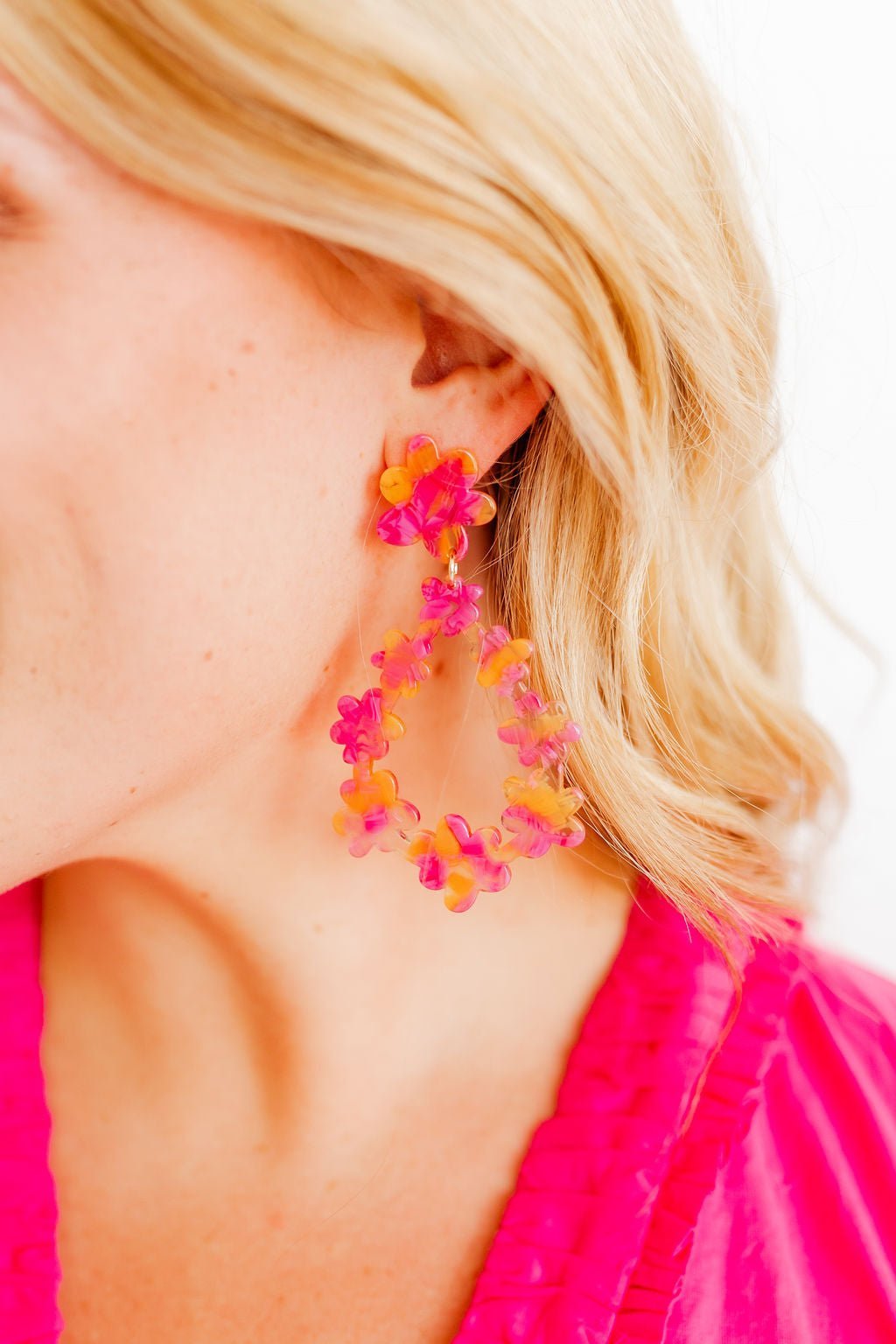 Bianca - Pink Tangerine - Earrings - LINNY CO WholesaleAcetate