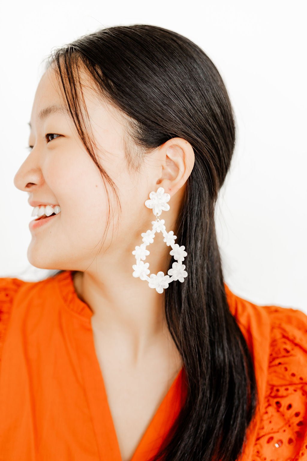 Bianca - White Shell - Earrings - LINNY CO WholesaleAcetate