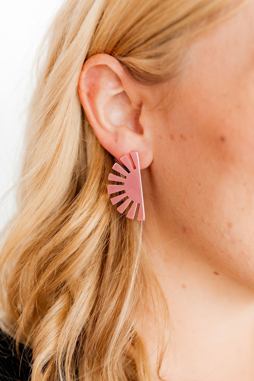 Blake - Dusty Pink - Earrings - LINNY CO WholesaleAcetate