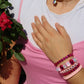 Bracelet - Candy Gem Heart Hot Pink - LINNY CO WholesaleBracelet