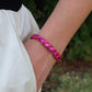 Bracelet - Candy Gem Heart Hot Pink - LINNY CO WholesaleBracelet