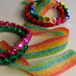 Bracelet - Candy Gem Heart Rainbow - LINNY CO WholesaleBracelet