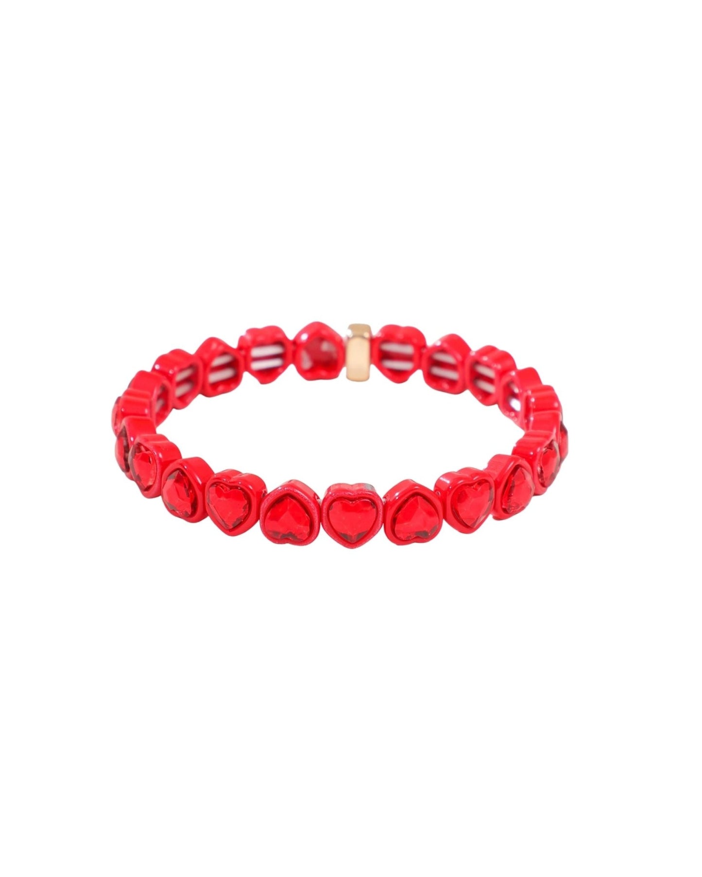 Bracelet - Candy Gem Heart Red - LINNY CO WholesaleBracelet