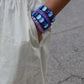 Bracelet - Candy Gem Oval Blue Multi - Shop LINNY CO