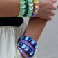Bracelet - Candy Gem Oval Blue Multi - Shop LINNY CO