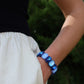 Bracelet - Candy Gem Oval Blue Multi - LINNY CO WholesaleBracelet
