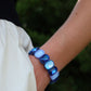 Bracelet - Candy Gem Oval Blue Multi - LINNY CO WholesaleBracelet