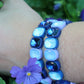 Bracelet - Candy Gem Oval Blue Multi - LINNY CO WholesaleBracelet