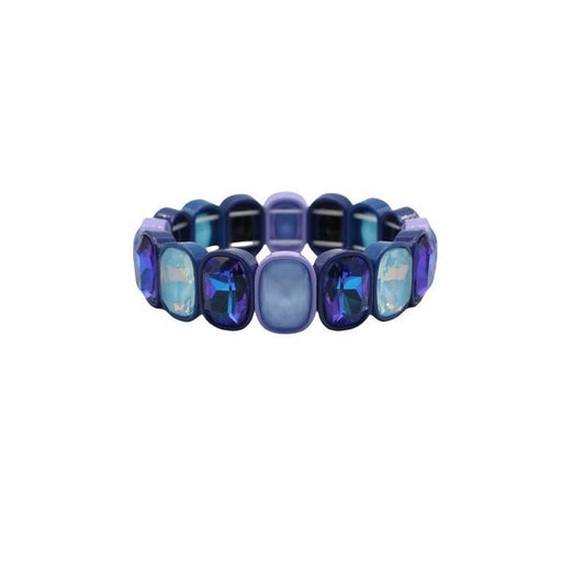 Bracelet - Candy Gem Oval Blue Multi - LINNY CO WholesaleBracelet
