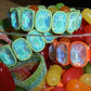 Bracelet - Candy Gem Oval Coral - Shop LINNY CO