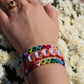 Bracelet - Candy Gem Oval Coral - Shop LINNY CO