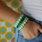 Bracelet - Candy Gem Oval Green - LINNY CO WholesaleBracelet