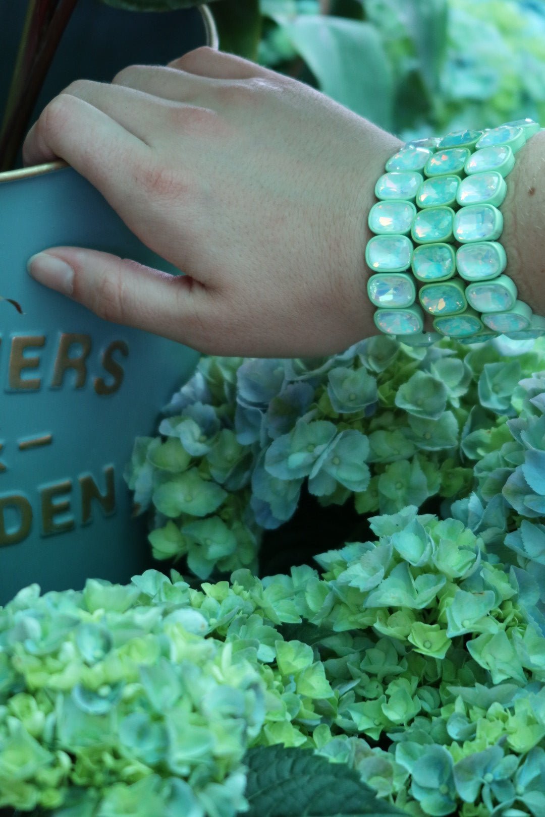 Bracelet - Candy Gem Oval Mint - LINNY CO WholesaleBracelet