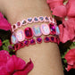 Bracelet - Candy Gem Oval Pink Multi - Shop LINNY CO