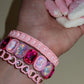 Bracelet - Candy Gem Oval Pink Multi - Shop LINNY CO