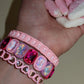 Bracelet - Candy Gem Oval Pink Multi - LINNY CO WholesaleBracelet
