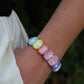 Bracelet - Candy Gem Oval Rainbow - LINNY CO WholesaleBracelet