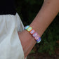Bracelet - Candy Gem Oval Rainbow - LINNY CO WholesaleBracelet