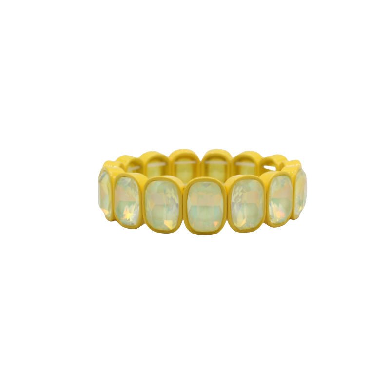 Bracelet - Candy Gem Oval Yellow - LINNY CO WholesaleBracelet