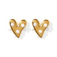 Bristol Heart Pearl Earrings - LINNY CO WholesaleMetals