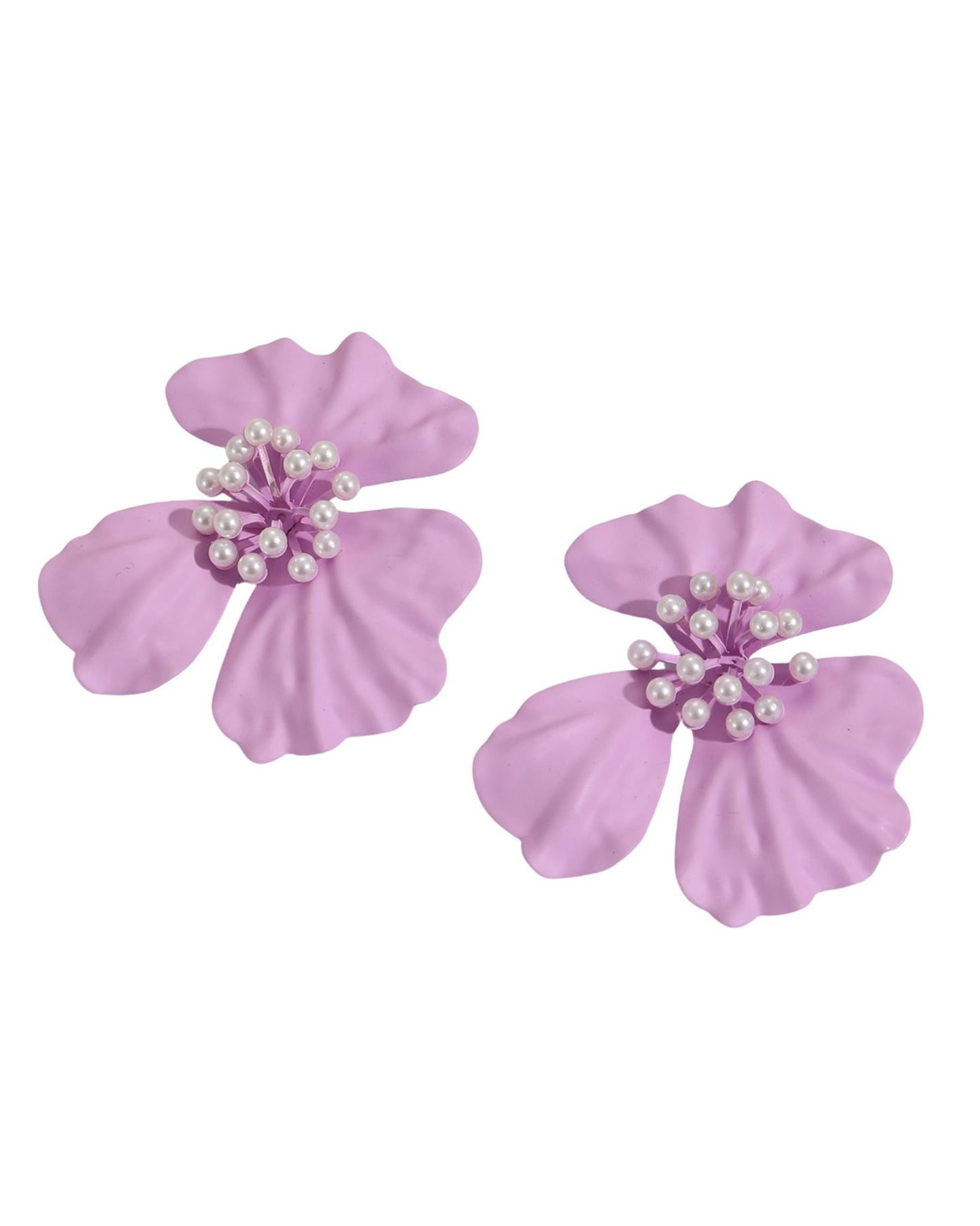 Capri Statement Earrings - Lilac - LINNY CO WholesaleMetal