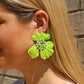 Capri Statement Earrings - Lime - LINNY CO WholesaleMetal