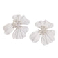 Capri Statement Earrings - White - LINNY CO WholesaleMetal