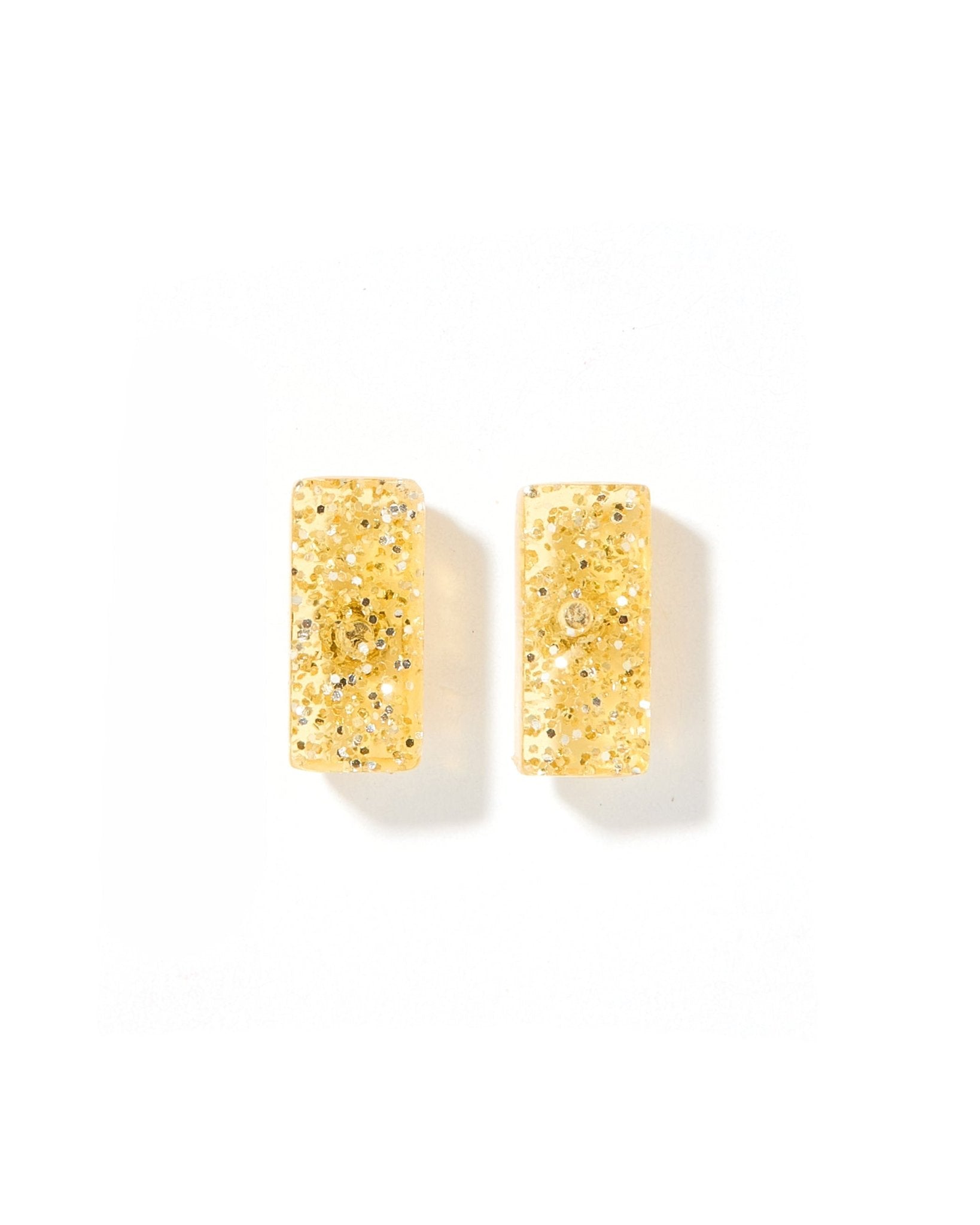 Caroline - Gold Glitter - Earrings - LINNY CO WholesaleAcetate