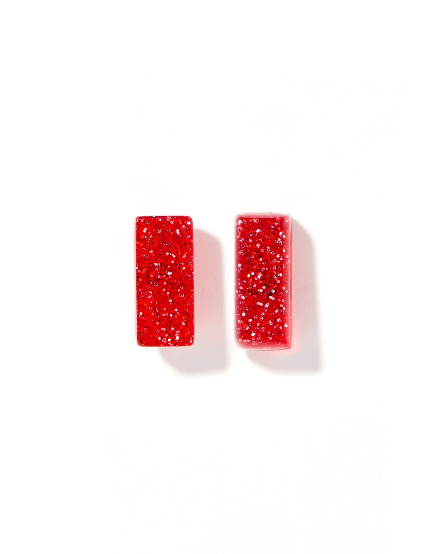 Caroline - Red Glitter - Earrings - LINNY CO WholesaleAcetate