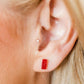 Caroline - Red Glitter - Earrings - LINNY CO WholesaleAcetate