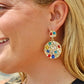 Cherie Circle Statement Earrings - Gold - LINNY CO WholesaleMetal
