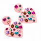 Cherie Heart Statement Earrings - Pink - LINNY CO WholesaleMetal