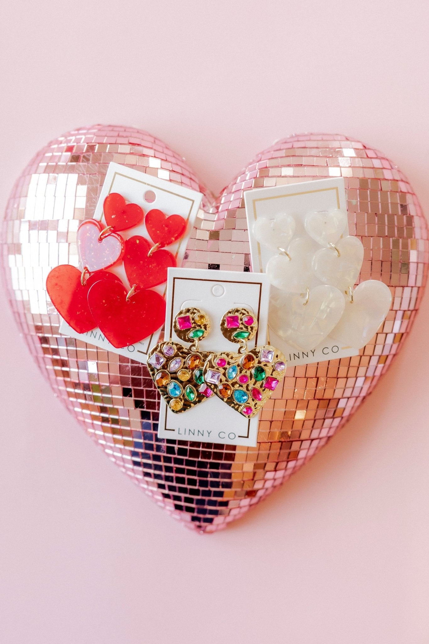 Cherie Heart Statement Earrings - LINNY CO WholesaleMetals