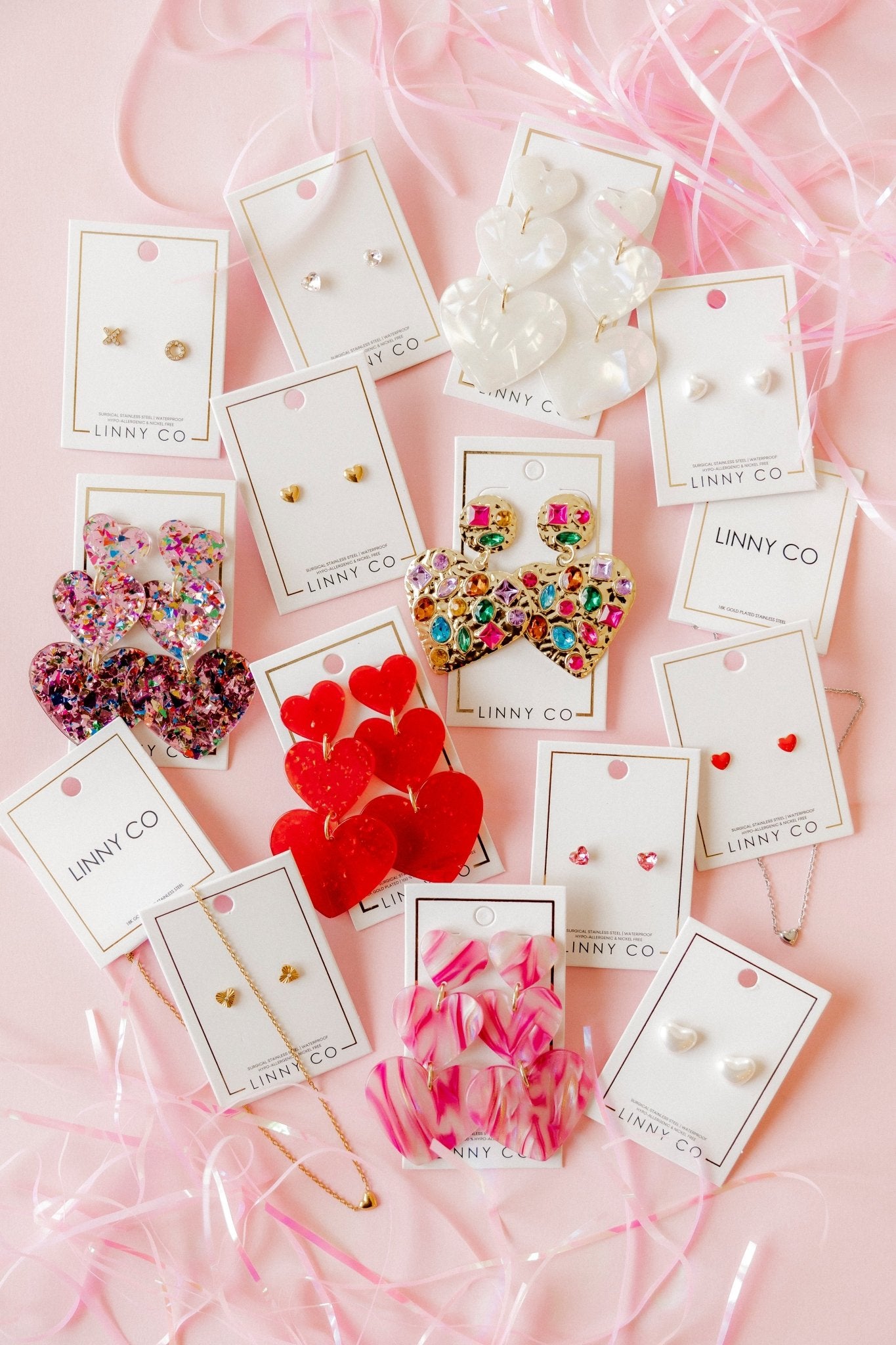 Cherie Heart Statement Earrings - LINNY CO WholesaleMetals