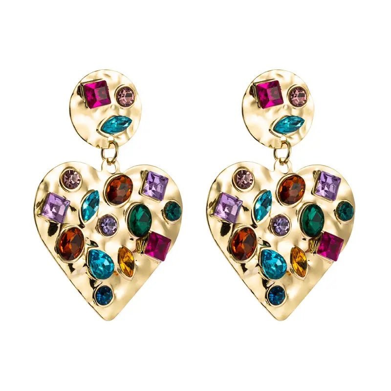 Cherie Heart Statement Earrings - LINNY CO WholesaleMetals