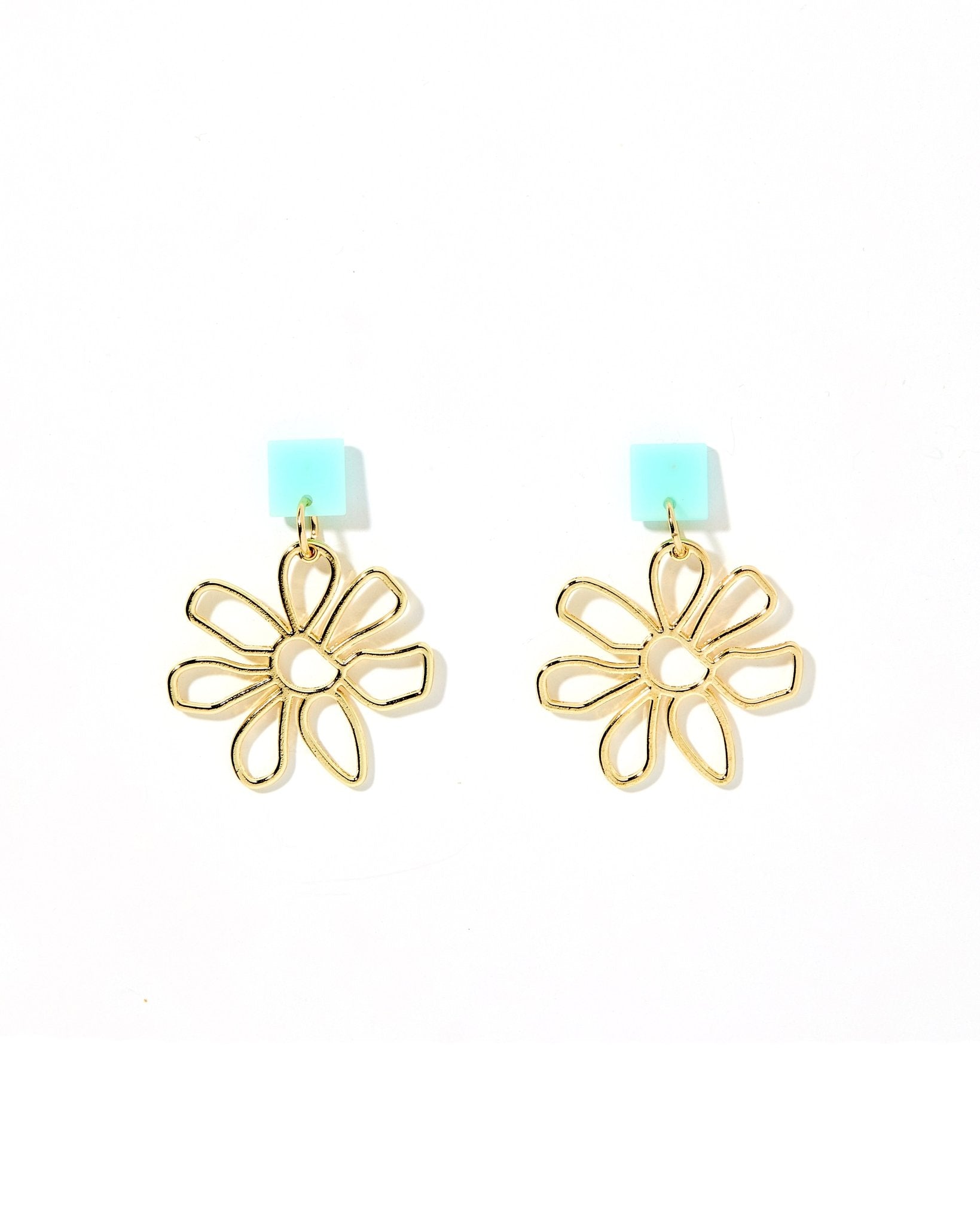 Daisy - Blue - Earrings - LINNY CO WholesaleAcetate