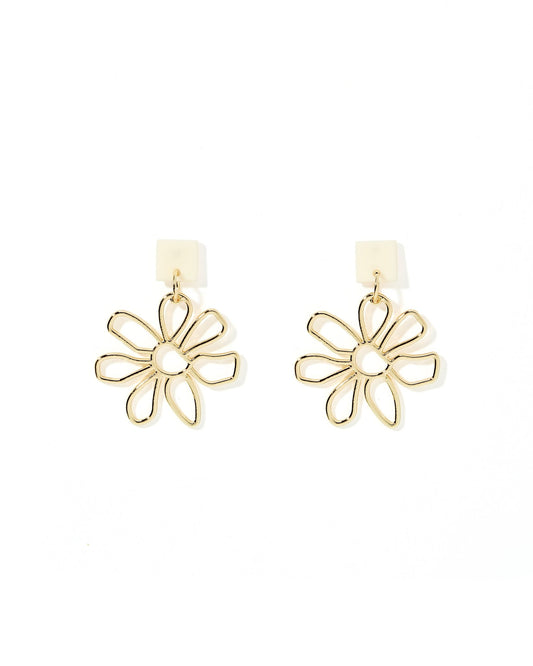 Daisy - Cream - Earrings - LINNY CO WholesaleAcetate