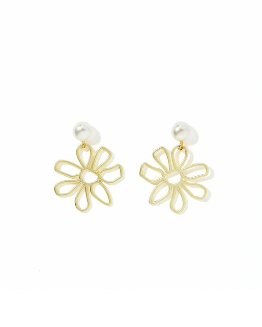 Daisy - Pearl - Earrings - LINNY CO WholesaleAcetate