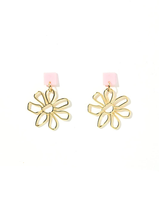 Daisy - Pink - Earrings - LINNY CO WholesaleAcetate