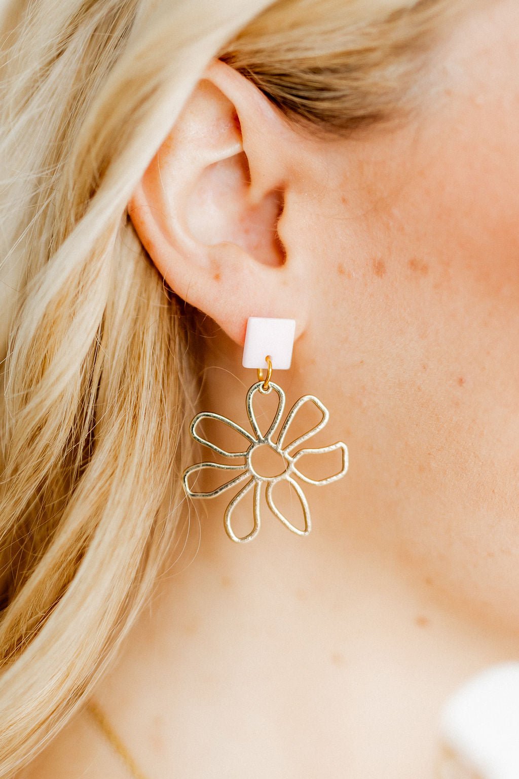 Daisy - Pink - Earrings - LINNY CO WholesaleAcetate
