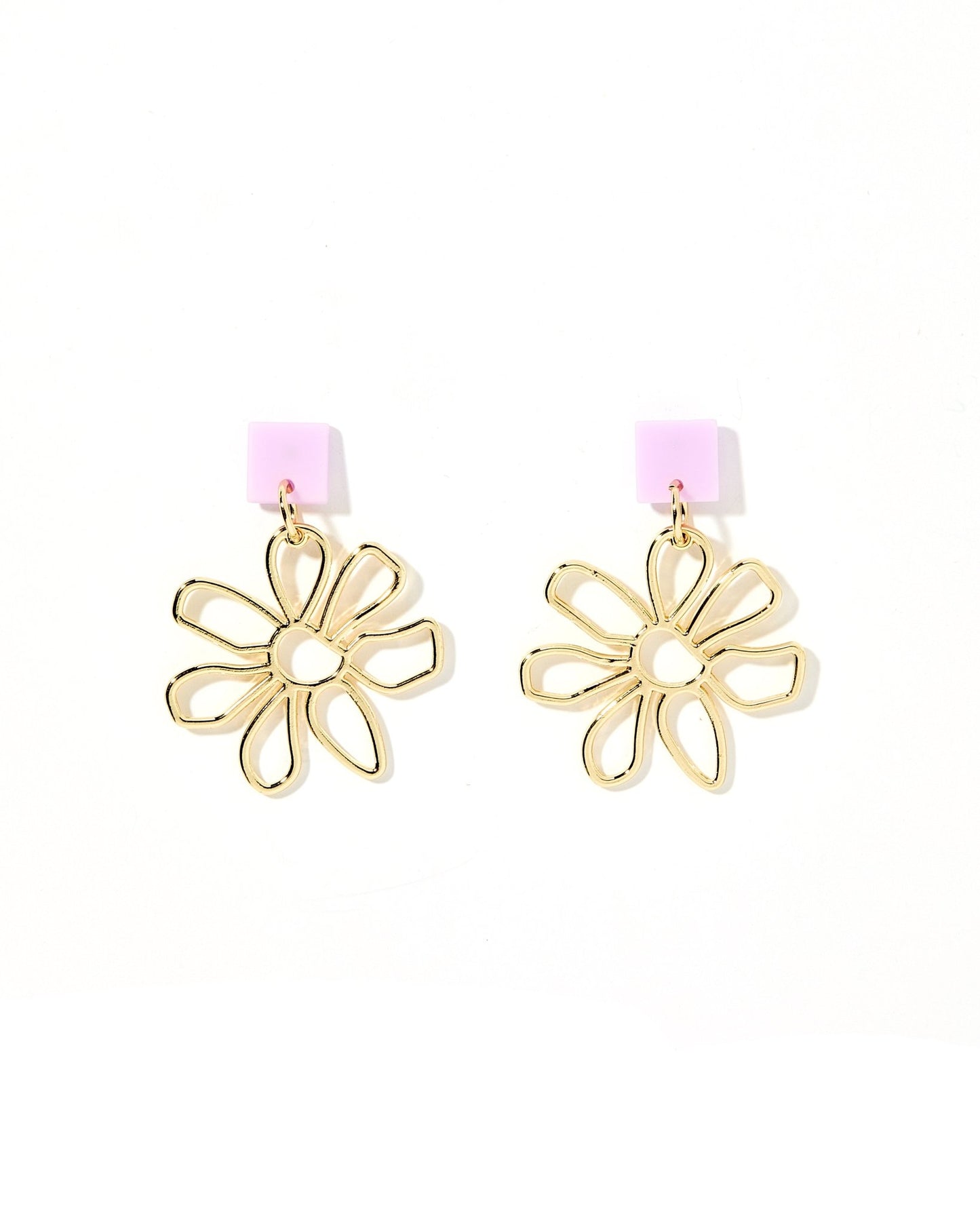 Daisy - Purple - Earrings - LINNY CO WholesaleAcetate