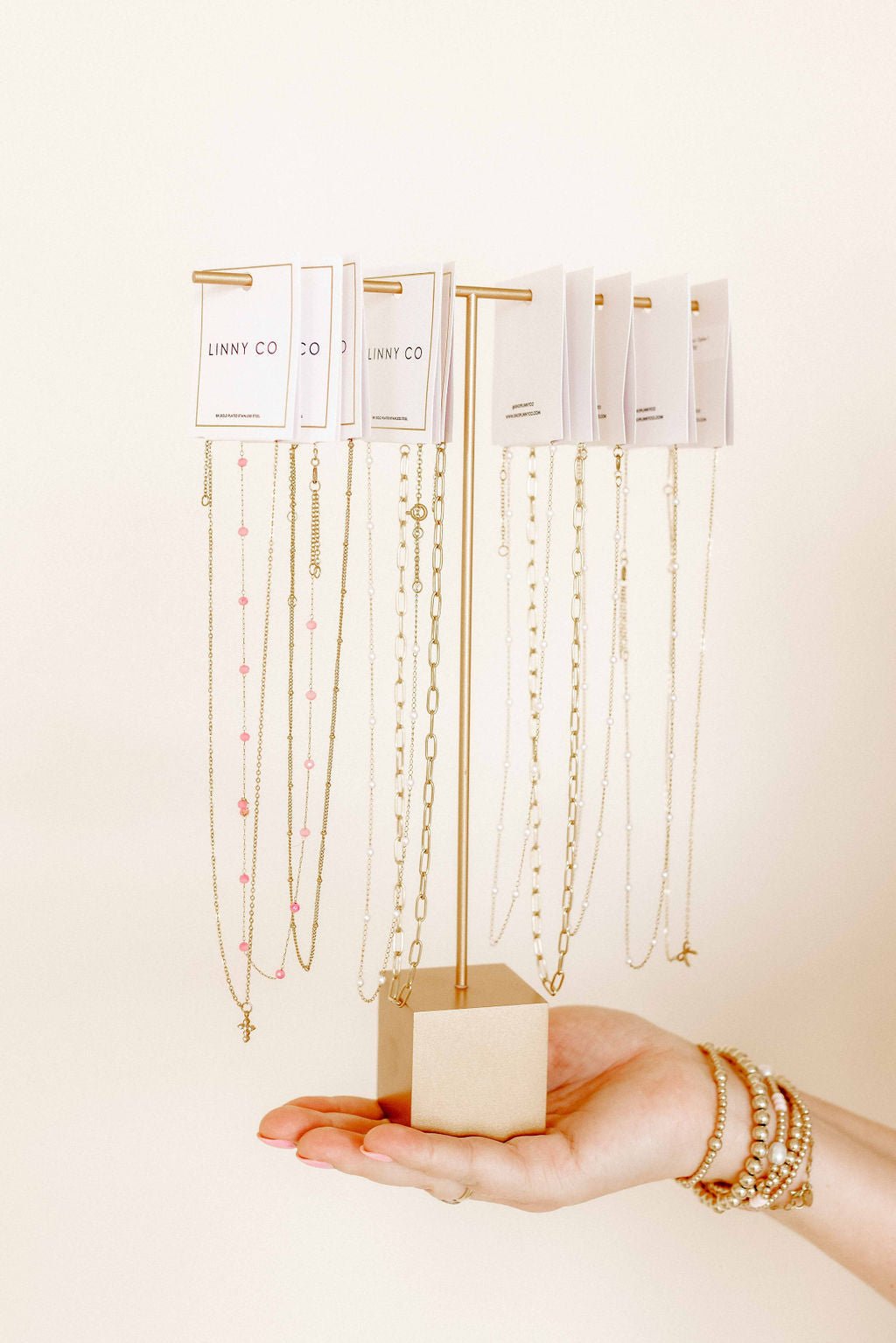 Display - Necklace T - Bar Fixture - $20 - LINNY CO Wholesale