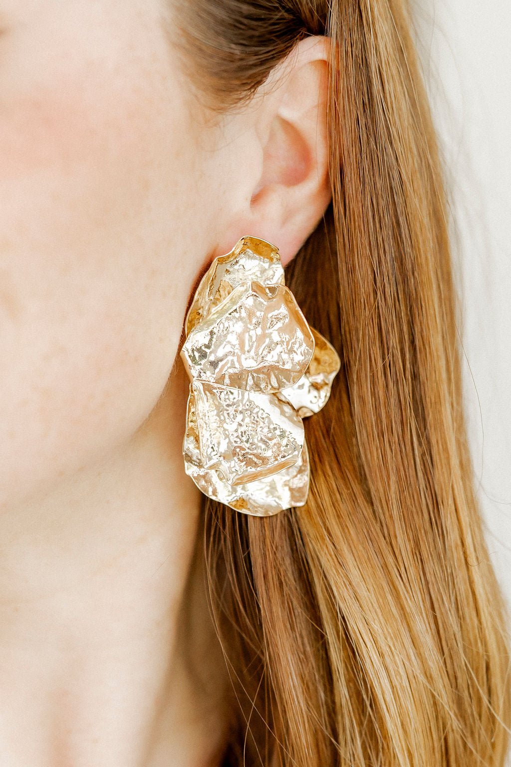 Eden Statement Earrings - Gold - LINNY CO WholesaleMetals